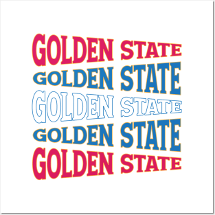 NATIONAL TEXT ART GOLDEN STATE Posters and Art